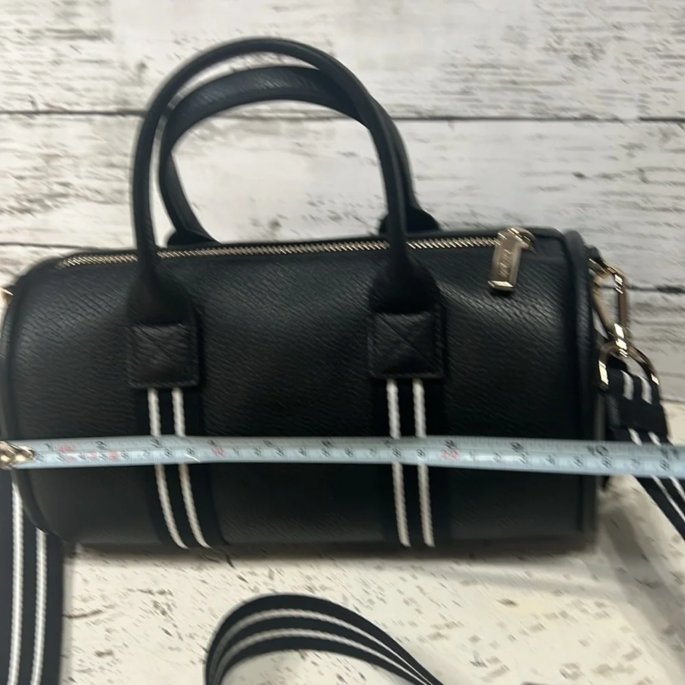 NWT Kate Spade Black Leather Satchel  Duffle Crossbody Bag w/ Coin Pouch
